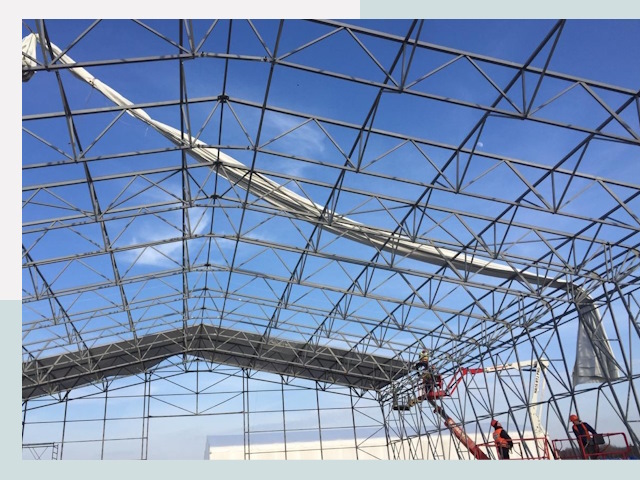 Шатровые ангары от 619 руб. в Колпине и Ленинградской области