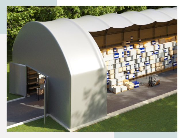 Тентовые ангары в Колпине