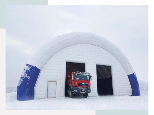 Мобильные ангары в Колпине