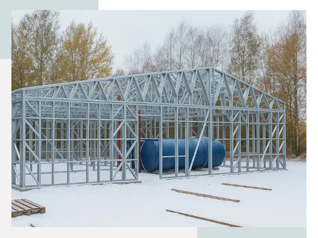 Металлические ангары в Колпине