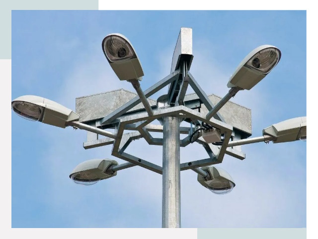 Монтаж осветительных мачт в Колпине