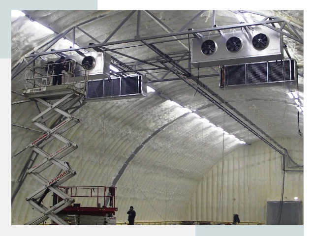 Оснащение ангаров в Колпине