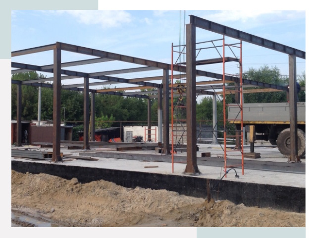 Фундамент для ангаров в Колпине