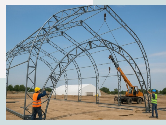 Монтаж ангаров в Колпине от 619 руб. - Надежно и быстро