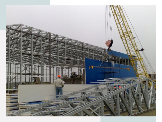 Монтаж ангаров в Колпине